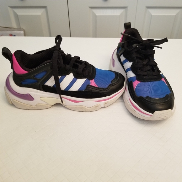 Adidas Boujirun Running Course a Pied Black /Pink Size 5 FZ0564 - Picture 4 of 8
